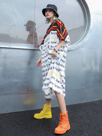 Vintage Loose Oversize Split-joint Dress