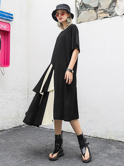 Oversize Asymmetric Long Dress