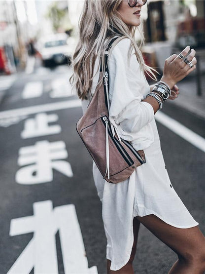 Casual White Split-Side Cover-ups