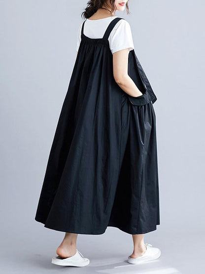 Summer New Loose Sleeveless Strap Dress