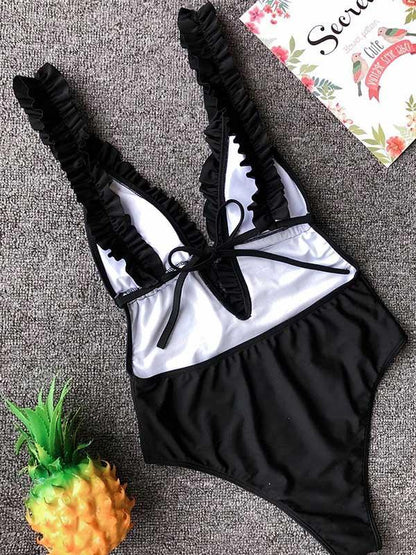 Falabala Plain One-piece Swimwear