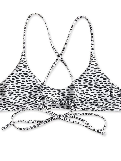 Leopard Spaghetti Strapes Bikinis Swimwear
