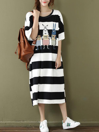 Summer Loose Oversize Striped Dress