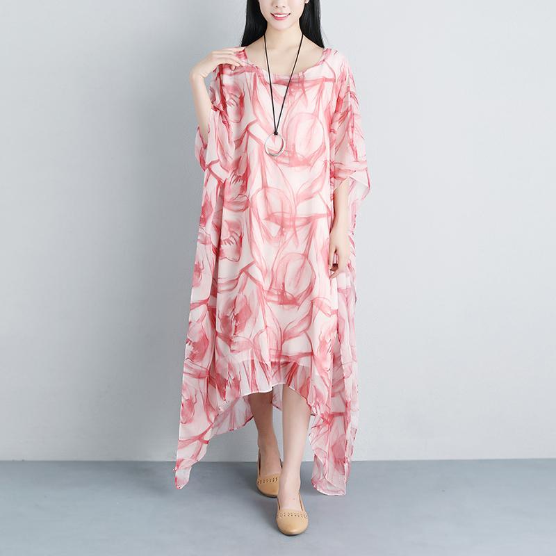 Casual Fake Two-piece Summer Half Sleeve Silky Cotton Dress