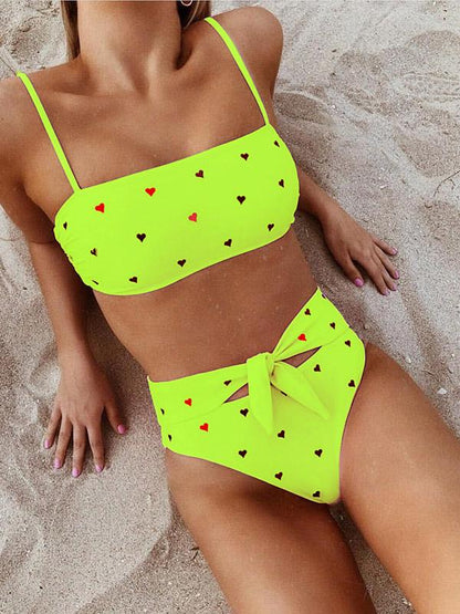 Bandeau Knot Bottom Bikini Swimsuit