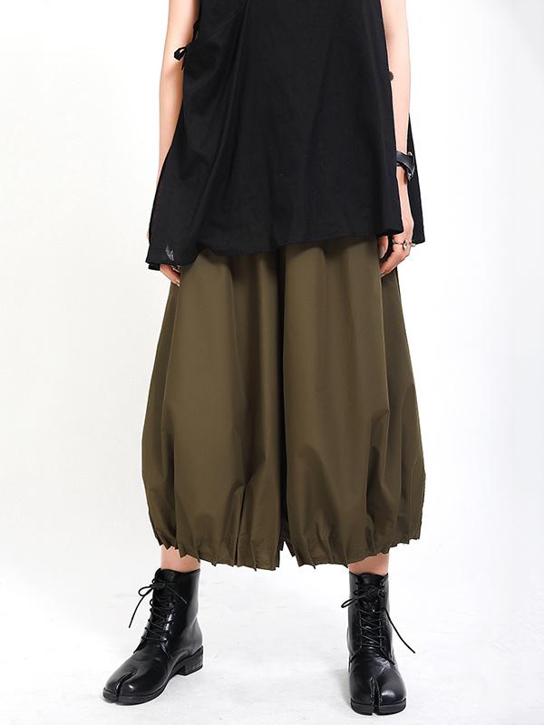 Original Solid Column Wide Leg Pants