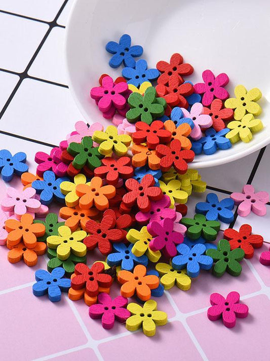 Candy Color Flower Sewing Buttons