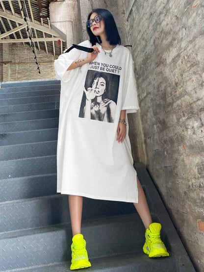 Original Printed Round-Neck Dress