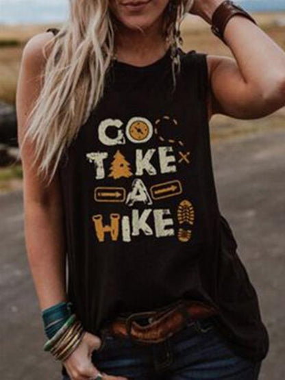 Simple Black Printed T-Shirts Tops