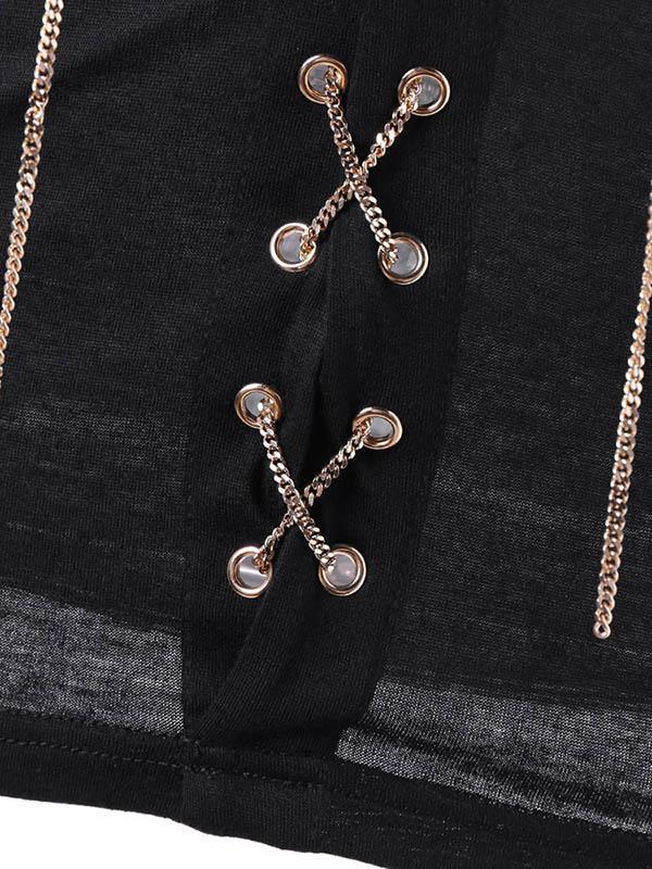 V-Neck Low-Cut Bandage Sexy Blouse