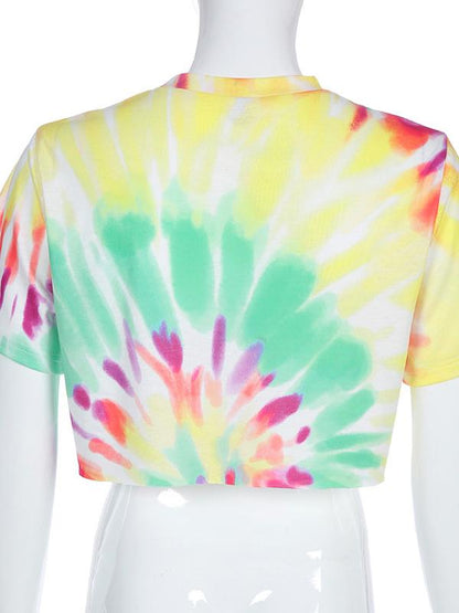Letter Printed Cut Out Tees