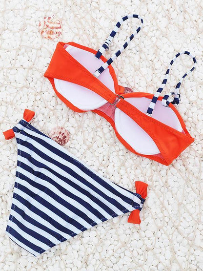Sexy Plain Top Bikinis Swimwear