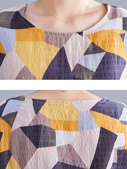 Geometry Oversize Printed T-Shirt