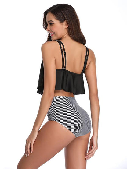 Ruffle High Waisted Bikinis Swimwear
