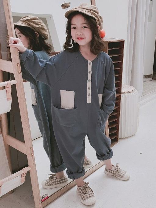 Loose Fashion Split-joint Kids Jumpsuits