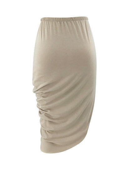 Wrap Cropped Solid Color Skirts