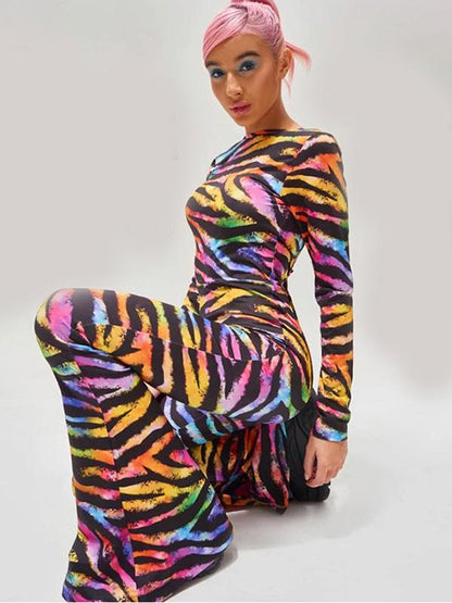 Street Casual Multicolour Printed Jumpsuits
