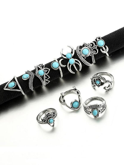Fashion Hollow Geometry Moon Rings Accessories