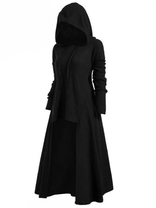 Loose Solid Elasticity Cropped Hoodie Outwears