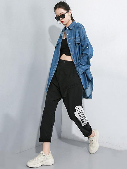 Loose Boyfriend Style Denim Outwear