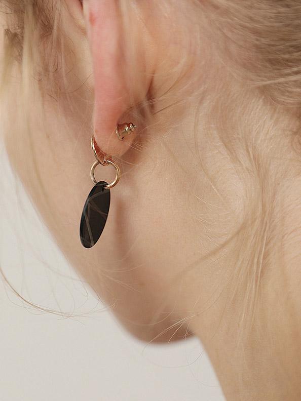 Normcore Black Geometry Earrings