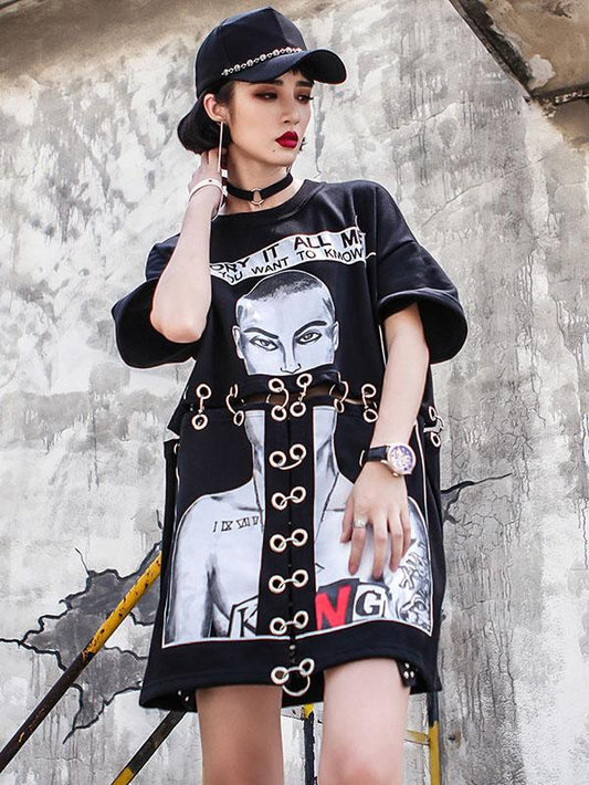 Loose Printed Couple T-Shirt