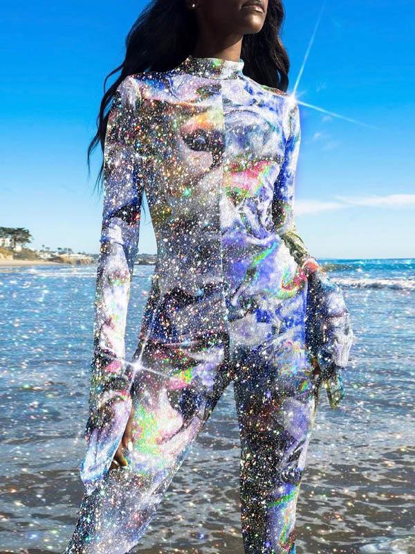 Printed Yoga Jumpsuits