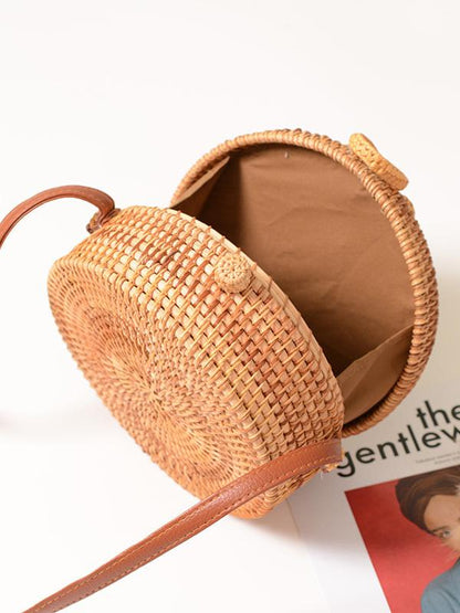 Fresh Forest Style Round Little Bag