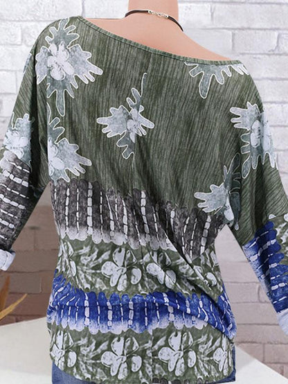 Comfortable Loose flower printed tops