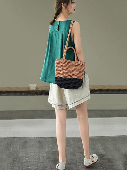 Original Solid Sleeveless Round-Neck Vest