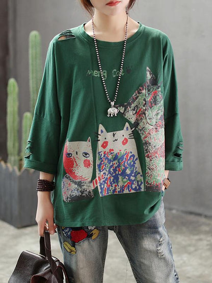 Loose Printed Comfortable Blouse