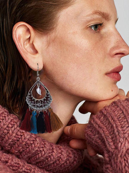 Bohemia National Style Tasseled Long Earrings