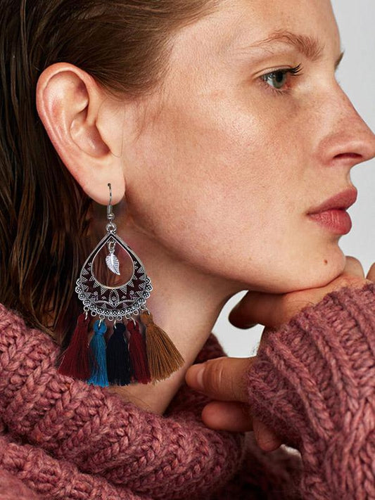Bohemia National Style Tasseled Long Earrings