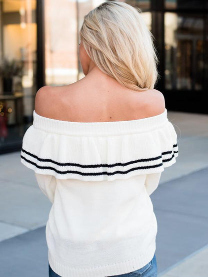 Loose Solid Color Long Sleeves Sweater Tops