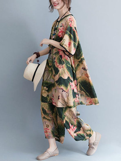 Loose Lotus Wide-leg Suits