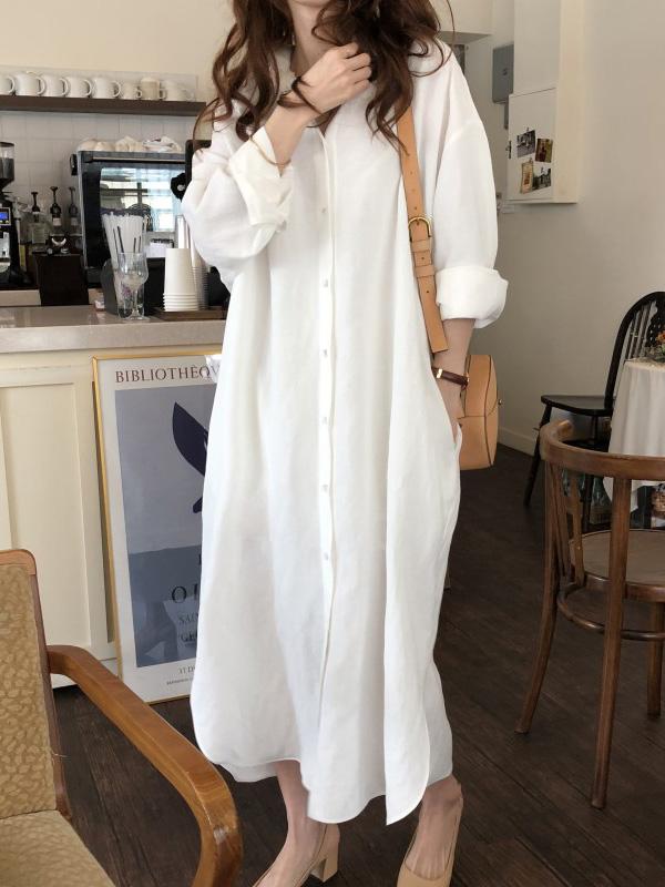 Chic Loose Long Shirt Dress