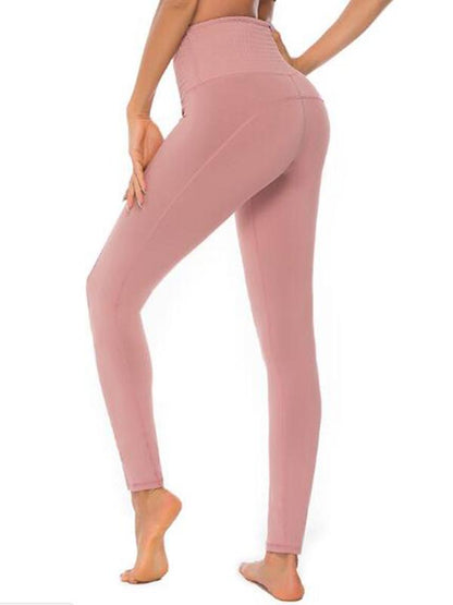 Wide Waistband Solid Yoga Leggings