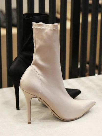 Fashion Solid Color High Heel Boots