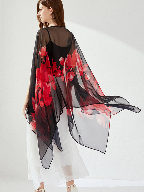 Original Loose Tencel Floral Printed Shirt Top