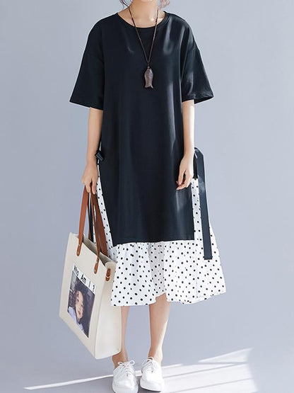 Loose Oversize Split-joint Midi Dress