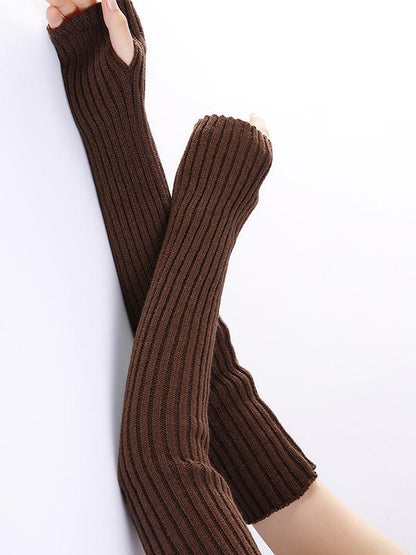 Knitted Solid Color Sleevelet Accessories