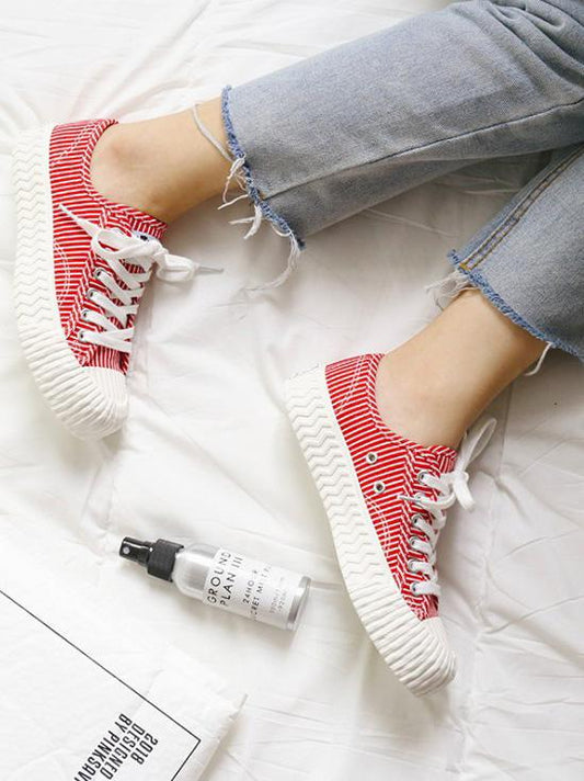 Stripe Canvas Sneaker Casual Shoes