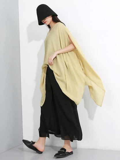Loose Oversize Batwing Sleeves Shirt