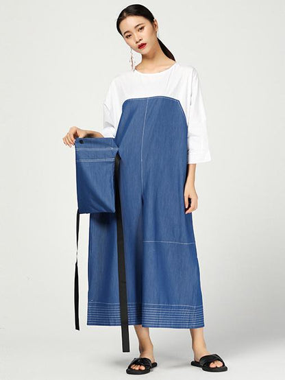 Original Denim Split-joint Jumpsuits
