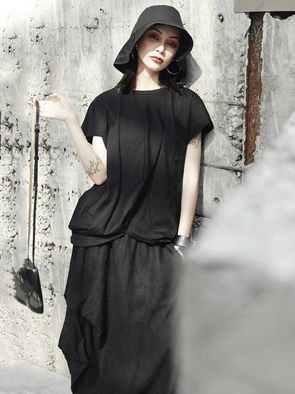 Summer Solid Split-joint T-Shirt