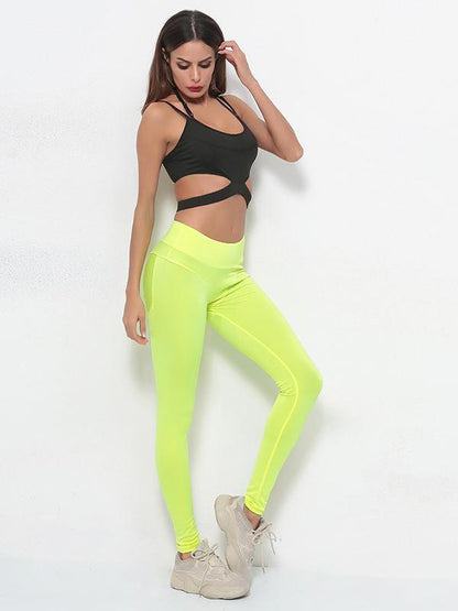 Fluorescence Solid Empire Sports Yoga Leggings