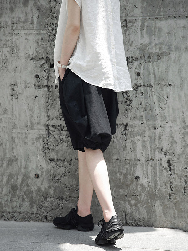 Stylish Solid Color Knickerbockers Shorts Bottoms