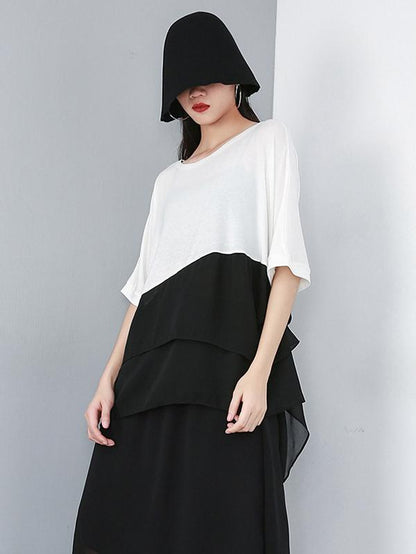 Loose Irregular Chiffon T-shirt