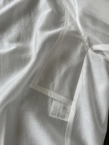 Casual See-Through Sun Protection Lapel Long Sleeves Blouses