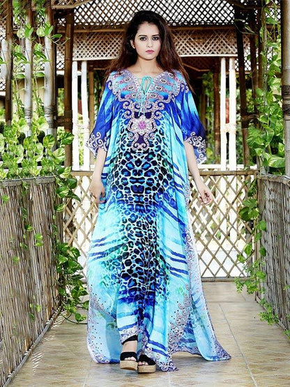 Printed Leopard Beach Split-side Cover-up